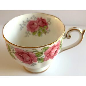 VTG Lady Alexander Rose Teacup England Bone China Pink Roses Gold Trim Cup Only